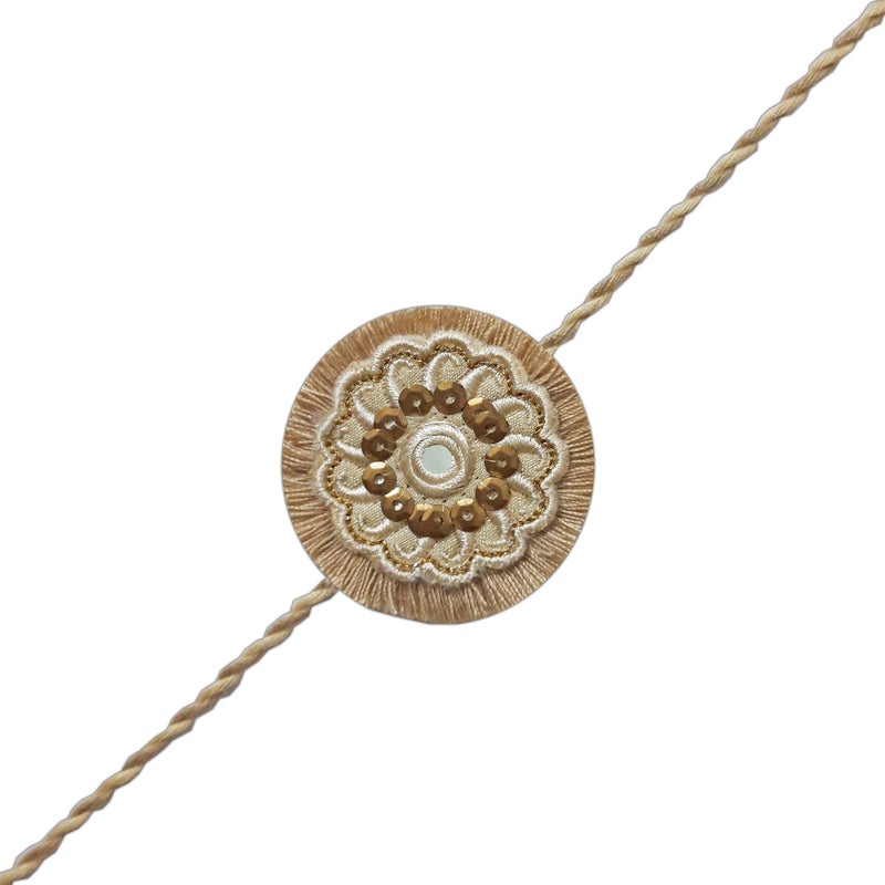 Traditional Gold Fringe Handmade Rakhi