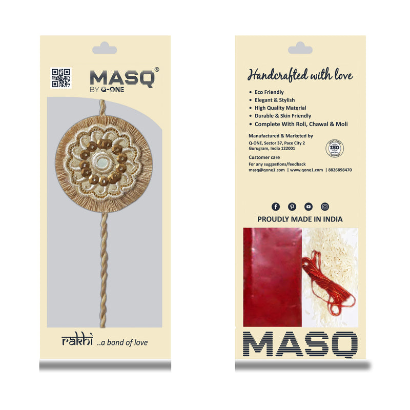 Traditional Gold Fringe Handmade Rakhi