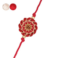 Traditional Red Chakra Handmade Rakhi