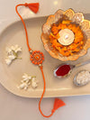 Traditional Orange Chakra Handmade Rakhi