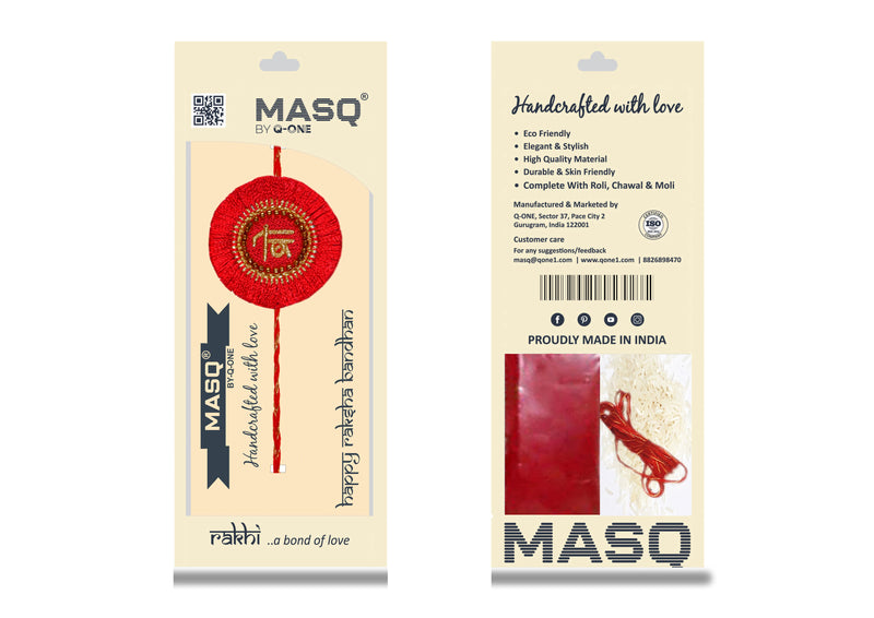 Traditional Red Fringe Handmade Rakhi