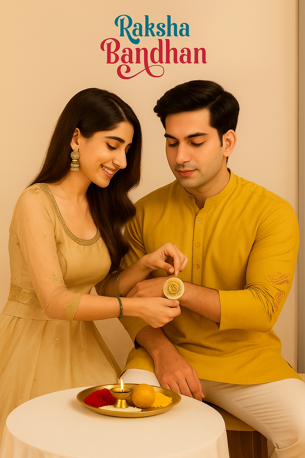 Shree Golden Rakhi