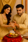 Traditional Orange Chakra Handmade Rakhi