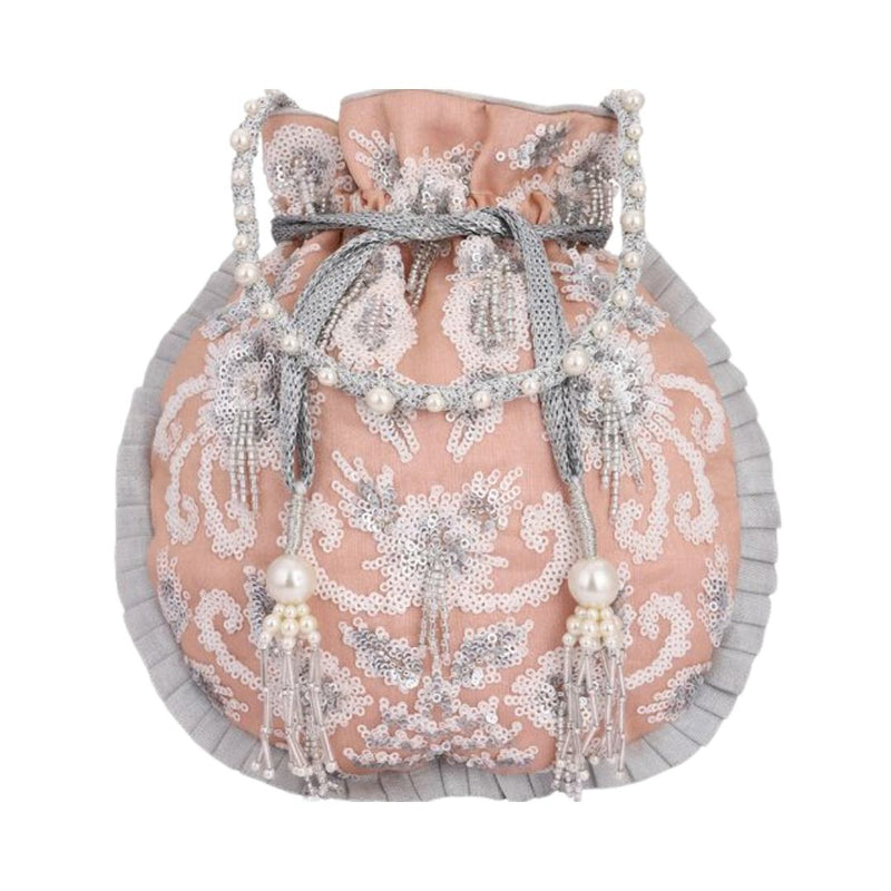 Potli, Organza Frill, Peach