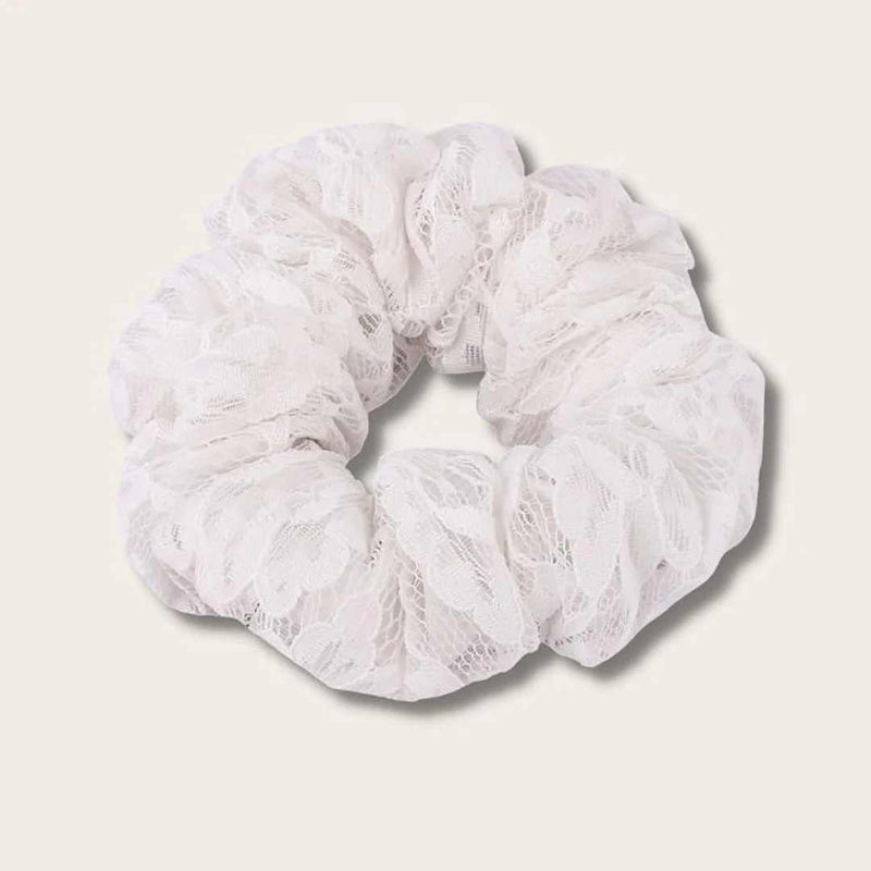 Scrunchies - Beaded - Black Pink White - Pack of 3