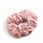 Scrunchies - Beaded - Black Pink White - Pack of 3