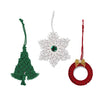 MACRAME TREE SNOWFLAKE WREATH  (Pack of 3)