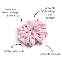 Scrunchie - Heart - Pink