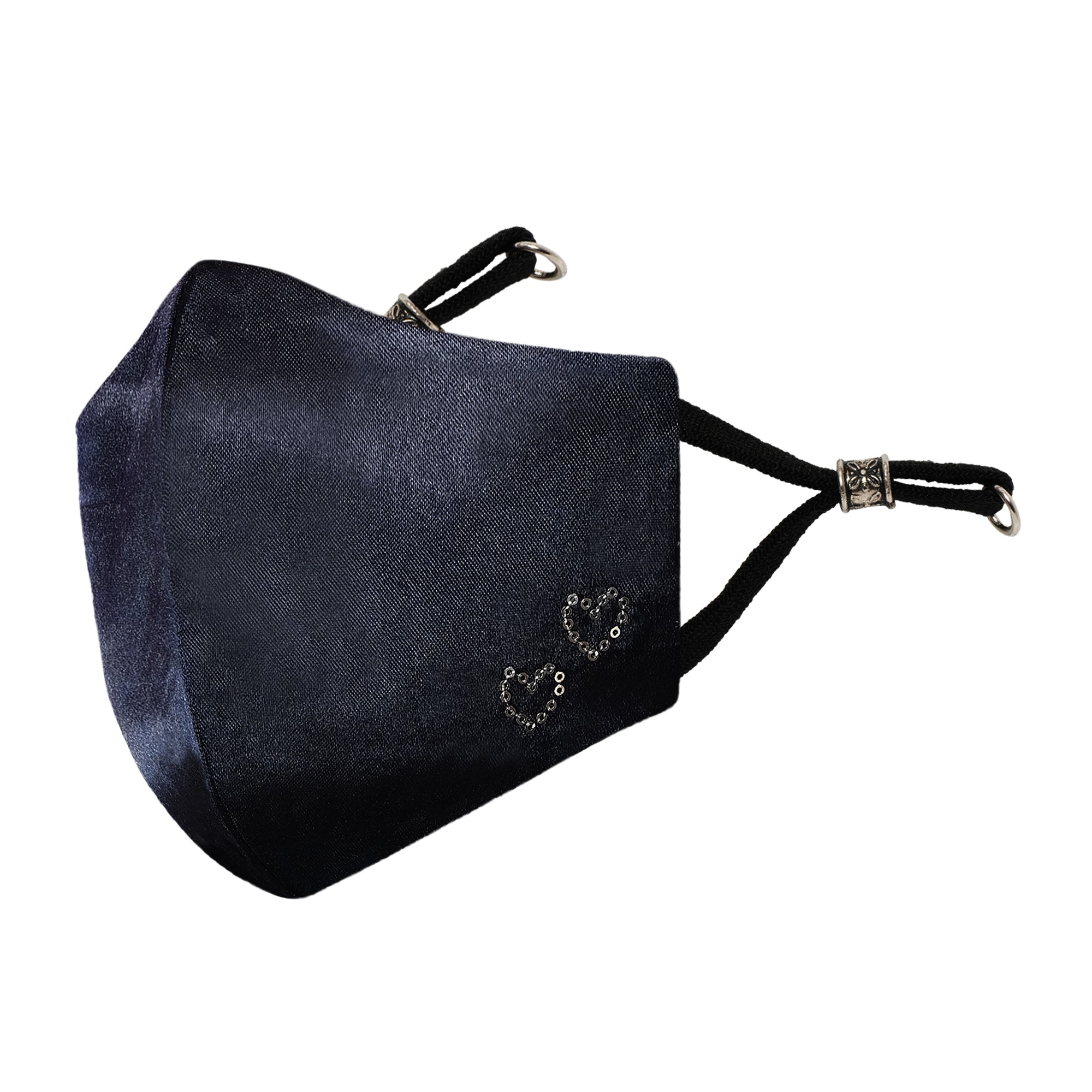 Heart Sequin Navy L