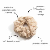 Scrunchie - Beaded Beige