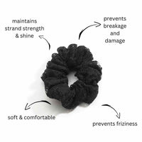 Scrunchie - Beaded Black