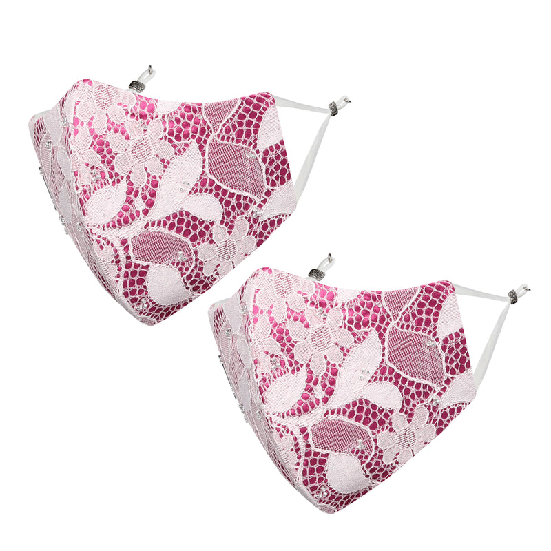 Beaded Pink L Pack of 2