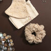 Scrunchie - Beaded Beige