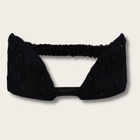 Hairband - Beaded Bow, Black