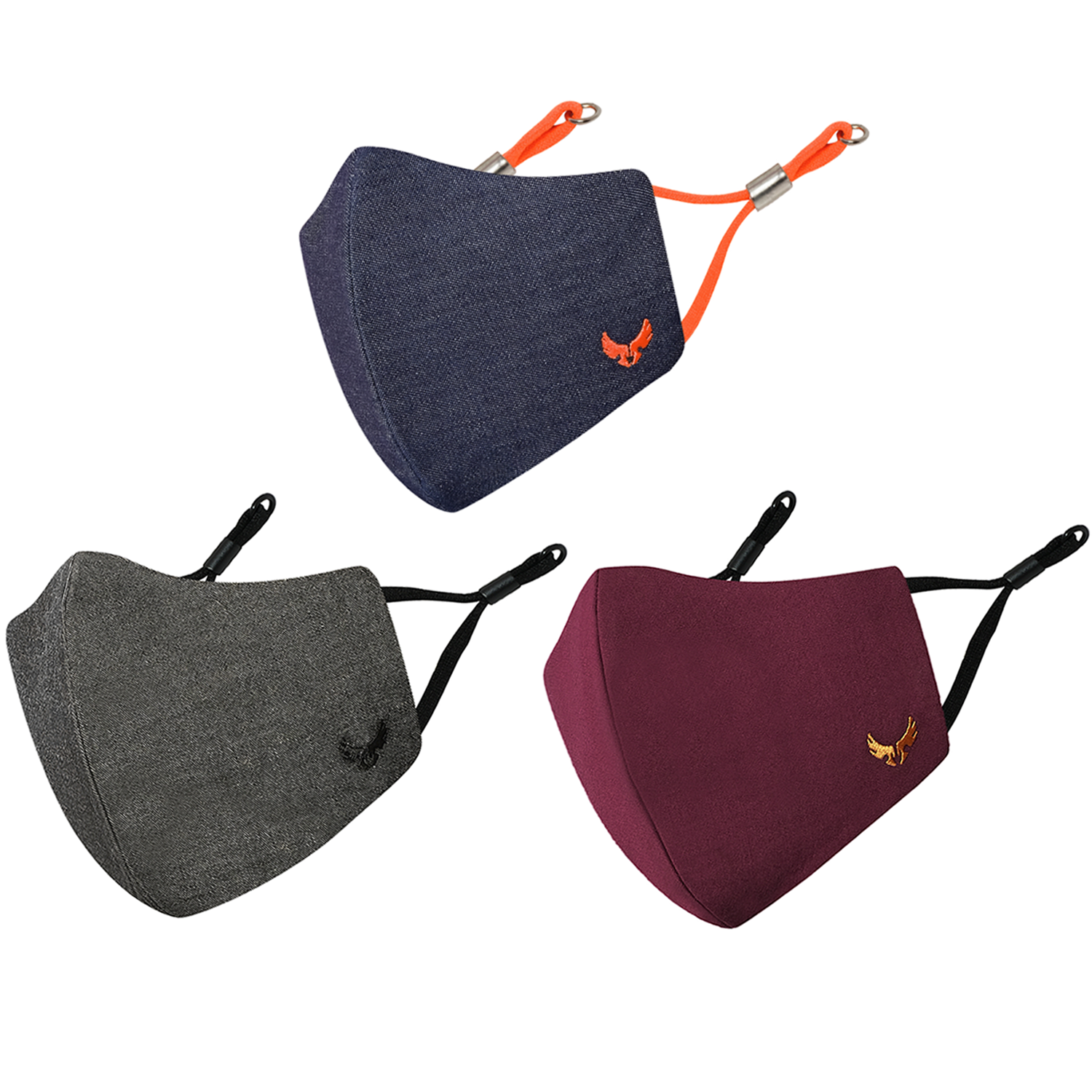 Wings Maroon Grey Denim XL Pack of 3