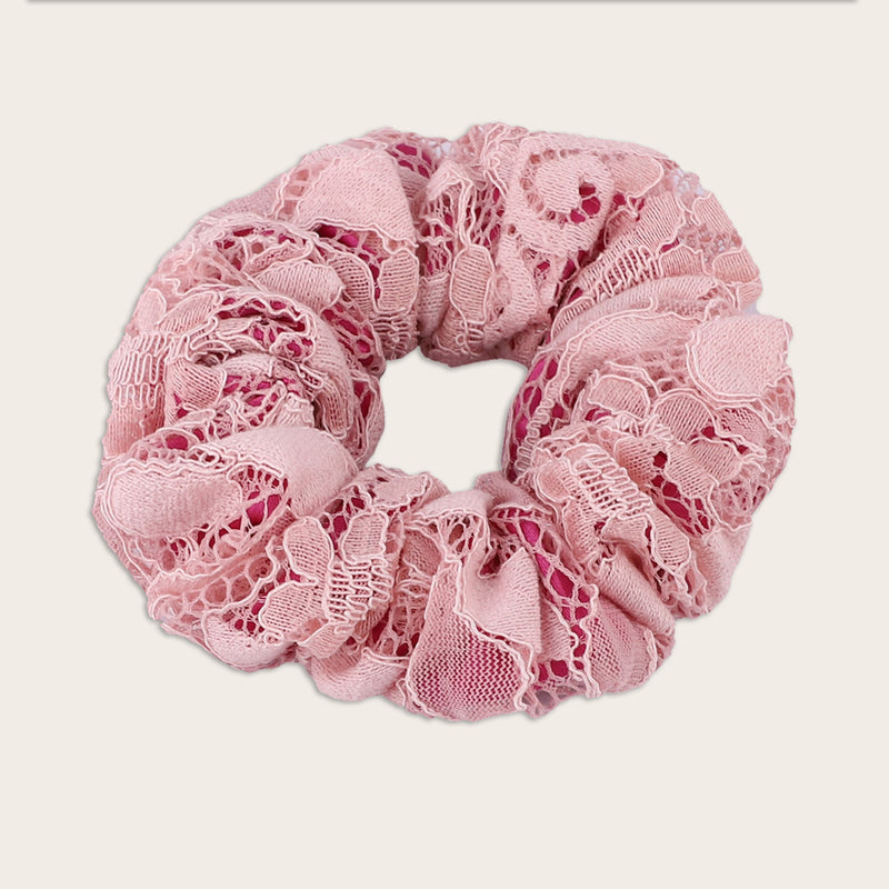 Scrunchie - Beaded Pink